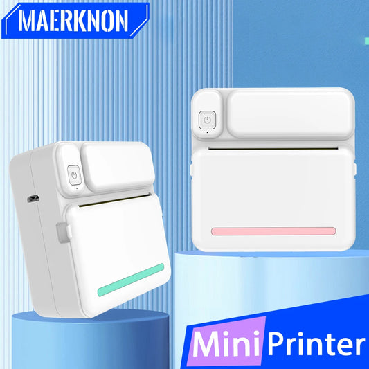 Portable Mini Printer Thermal Sticker Printer Inkless Bluetooth Wireless Impresora for Android IOS Portable Label Printer