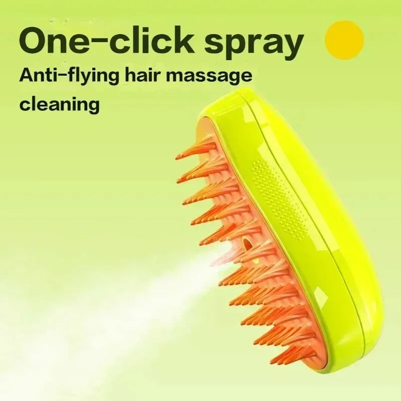 The Steamy Pet Brush for grooming