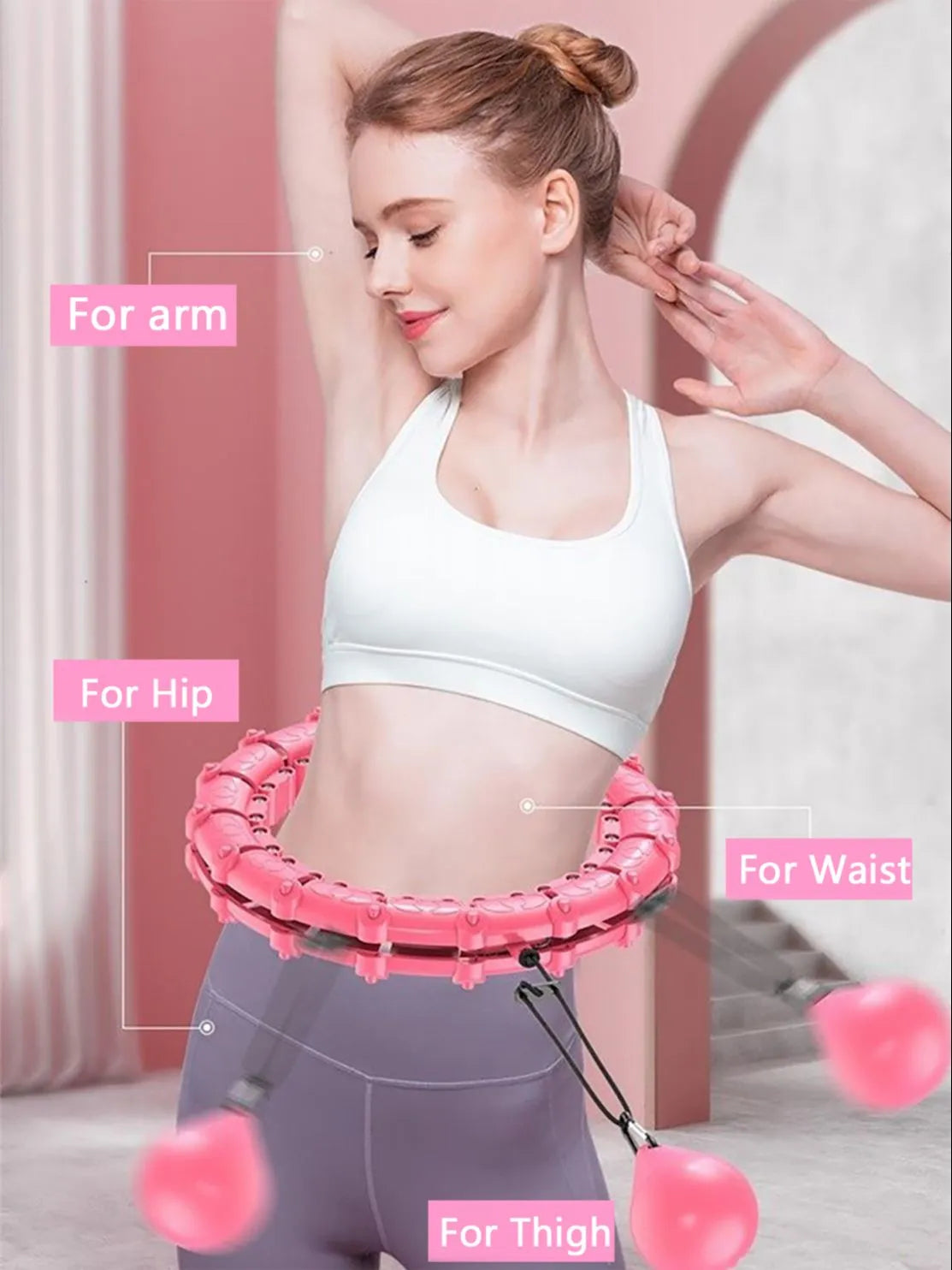 28 Knots Fitness Smart Sport Hoop Adjustable Waist Exercise Gym Trainer Body Shaper Equipment Slimming Weight Loss Dropshipping