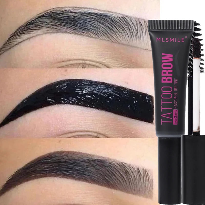 3 Days Lasting Peel-off Dye Eyebrow Gel Semi-permanent Waterproof Brow Tattoo Tint Sweatproof Peel Off Vegetable Dye Eyebrow New