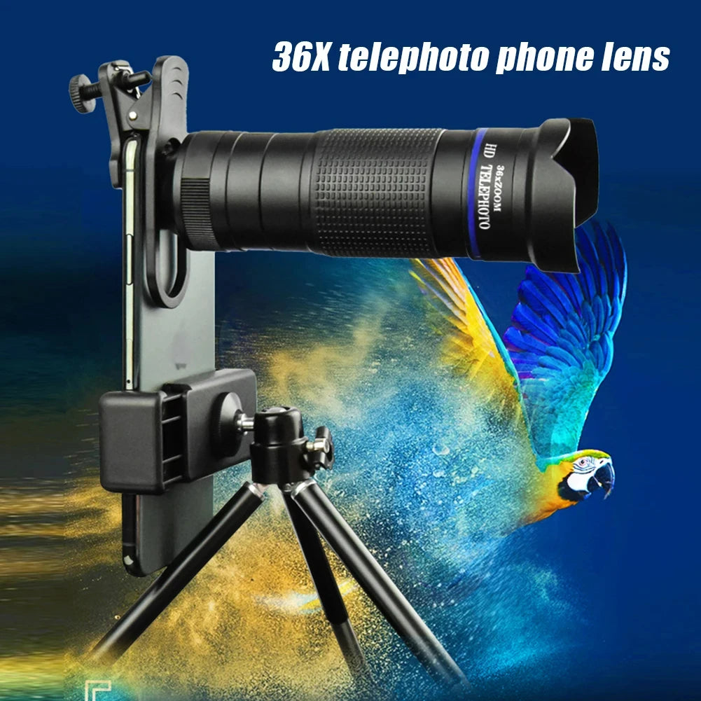 High Power Phone Camera Lens 36X HD zoom camera for iphone Universal lens for cell camera Mobile phone Telescope accessory