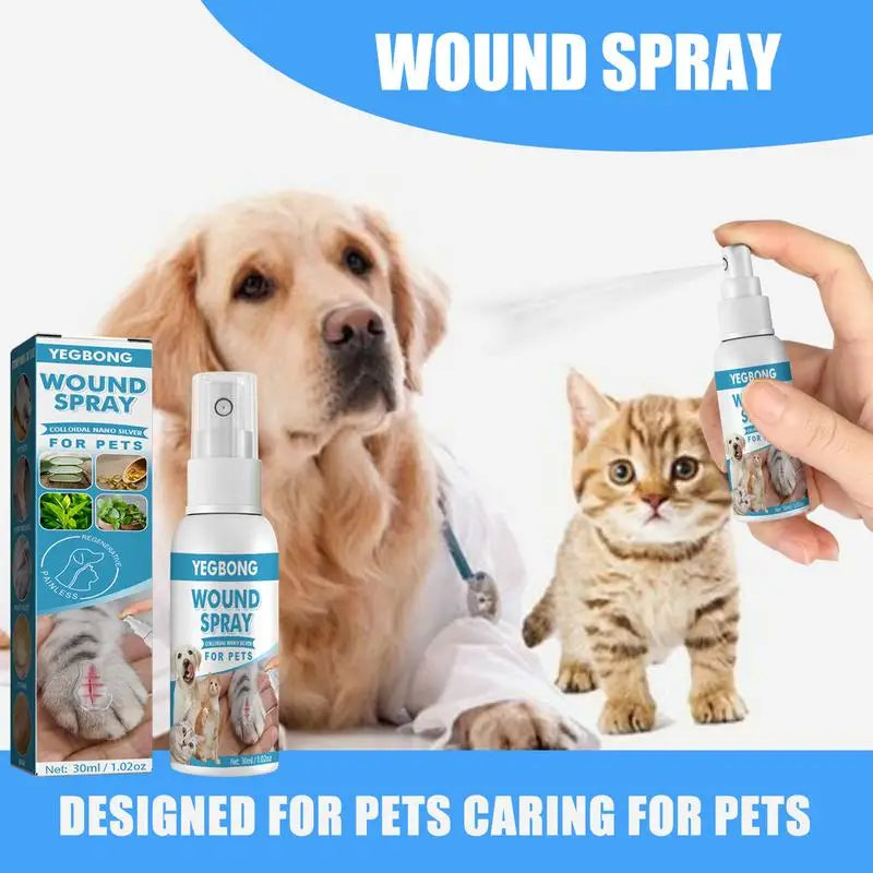 30ml Pet Skin Care Products Health Care Mild Ingredients External Use Dog Skin Ulcer Spray Pet Sensitive Skin Cleaning Supplies