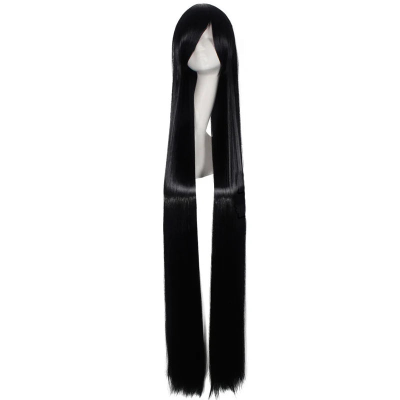 Black Synthetic Heat Resistant Long Straight cosplay wigs Costume Party Hairpieces Heat Resistant Hair 59 Inches black WIGS