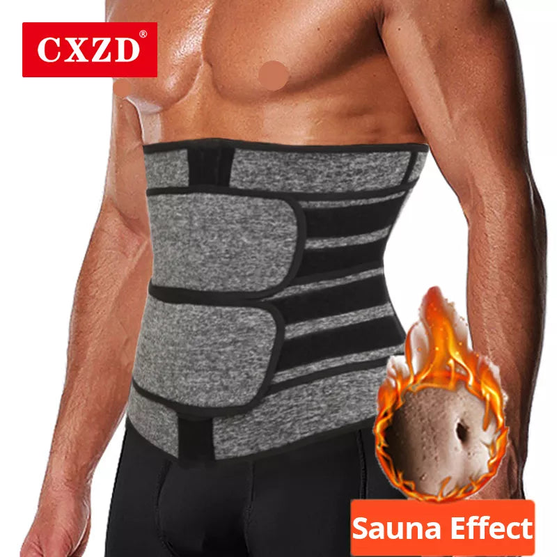 Men Waist Trainer Slimming Body Shaper Fitness Belt Weight Loss Fat Burning Sport Girdle Sweat Trimmer Workout Cincher Shapewear