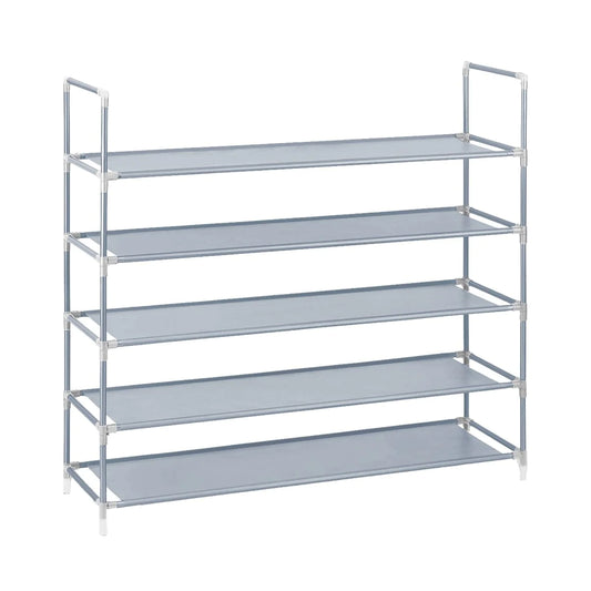 Shoe Rack Organizer 5 Tier , Space Saving, Easy Storage Shoe Organizer Stand for Closets, Entryways, and Bedrooms